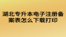 湖北專升本電子注冊(cè)備案表怎么下載打??？