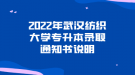 2022年武漢紡織大學(xué)專升本錄取通知書說明