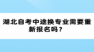 湖北自考中途換專業(yè)需要重新報(bào)名嗎？