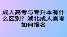 成人高考與專(zhuān)升本有什么區(qū)別？湖北成人高考如何報(bào)名