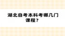 湖北自考本科考哪幾門(mén)課程？