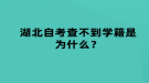 湖北自考查不到學(xué)籍是為什么？