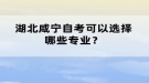 湖北咸寧自考可以選擇哪些專業(yè)？