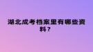 湖北成考檔案里有哪些資料？