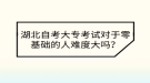 湖北自考大?？荚噷τ诹慊A(chǔ)的人難度大嗎？