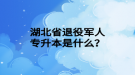 湖北省退役軍人專升本是什么？