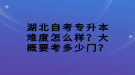 湖北自考專升本難度怎么樣？大概要考多少門？