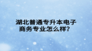 湖北普通專升本電子商務專業(yè)怎么樣？