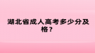 湖北省成人高考多少分及格？