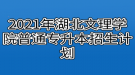 2021年湖北文理學(xué)院普通專升本招生計劃