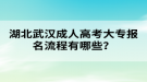 湖北武漢成人高考大專報名流程有哪些？