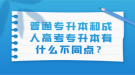 普通專升本和成人高考專升本有什么不同點(diǎn)？