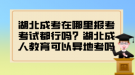 湖北成考在哪里報(bào)考考試都行嗎？湖北成人教育可以異地考嗎？