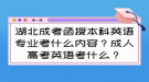 湖北成考函授本科英語專業(yè)考什么內(nèi)容？成人高考英語考什么？