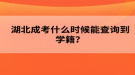 湖北成考什么時候能查詢到學(xué)籍？