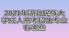 2021年湖北民族大學成人高考招生專業(yè)有哪些