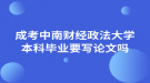 成考中南財經(jīng)政法大學(xué)本科畢業(yè)要寫論文嗎