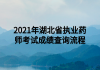 2021年湖北省執(zhí)業(yè)藥師考試成績(jī)查詢流程