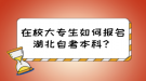 在校大專生如何報名湖北自考本科？