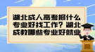 湖北成人高考報(bào)什么專業(yè)好找工作？湖北成教哪些專業(yè)好就業(yè)？