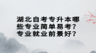 湖北自考專升本哪些專業(yè)簡單易考？專業(yè)就業(yè)前景好？