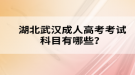 湖北武漢成人高考考試科目有哪些？