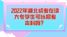 2022年湖北成考在讀大專學生可以報考本科嗎？