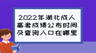 2022年湖北成人高考成績(jī)公布時(shí)間及查詢(xún)?nèi)肟谠谀睦铮? style=