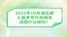 2022年10月湖北成人高考專升本報名流程什么樣的？