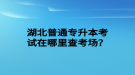 湖北普通專升本考試在哪里查考場？