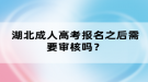 湖北成人高考報名之后需要審核嗎？