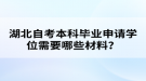 湖北自考本科畢業(yè)申請學(xué)位需要哪些材料？