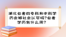 湖北自考的專科和本科學歷會被社會認可嗎?自考學歷有什么用？