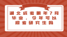 湖北成考明年7月畢業(yè)，今年可以報考研究生嗎