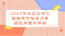 2021年武漢工程大學(xué)郵電與信息工程學(xué)院專升本招生專業(yè)對(duì)照表