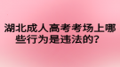 湖北成人高考考場上哪些行為是違法的？