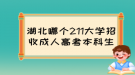 湖北哪個211大學(xué)招收成人高考本科生？