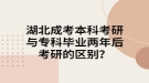 湖北成考本科考研與專科畢業(yè)兩年后考研的區(qū)別？