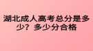 湖北成人高考總分是多少？多少分合格