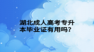 湖北成人高考專升本畢業(yè)證有用嗎？