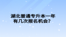 湖北普通專升本一年有幾次報名機會？