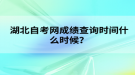 湖北自考網(wǎng)成績查詢時間什么時候？