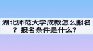 湖北師范大學成教怎么報名？報名條件是什么？