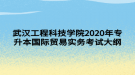 武漢工程科技學(xué)院2020年專升本國際貿(mào)易實務(wù)考試大綱