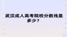 武漢成人高考院校分?jǐn)?shù)線是多少？