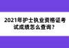 2021年護士執(zhí)業(yè)資格證考試成績怎么查詢？