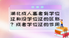 湖北成人高考有學位證和沒學位證的區(qū)別？成考學位證的作用