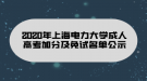 2020年上海電力大學(xué)成人高考加分及免試名單公示