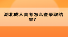 湖北成人高考怎么查錄取結(jié)果？