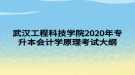 武漢工程科技學(xué)院2020年專升本會計學(xué)原理考試大綱